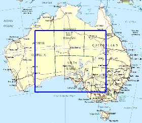 Administratives carte de Australie en anglais