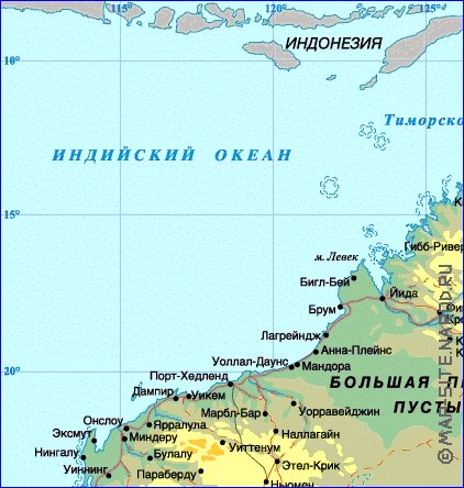 Fisica mapa de Australia