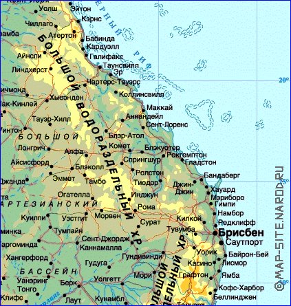 Fisica mapa de Australia