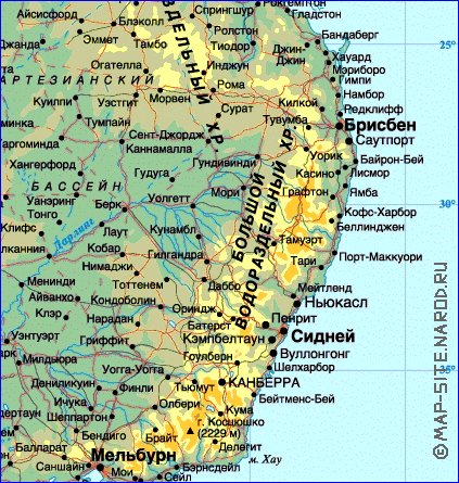 Fisica mapa de Australia