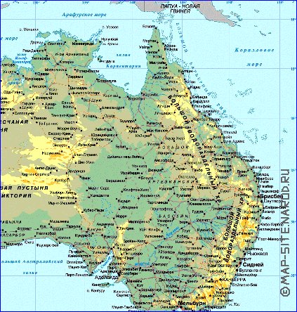 Fisica mapa de Australia