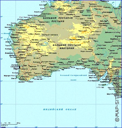 Fisica mapa de Australia