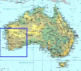 Fisica mapa de Australia