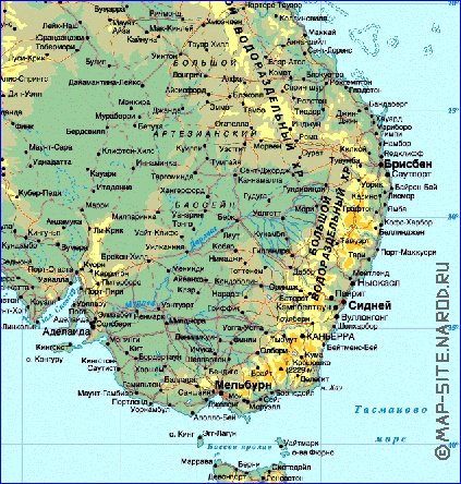 Fisica mapa de Australia