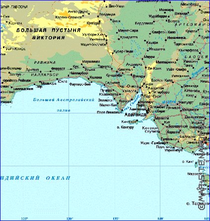 Fisica mapa de Australia