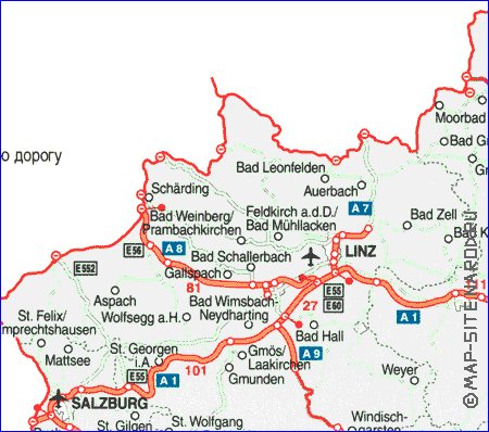 Administratives carte de Autriche en allemand