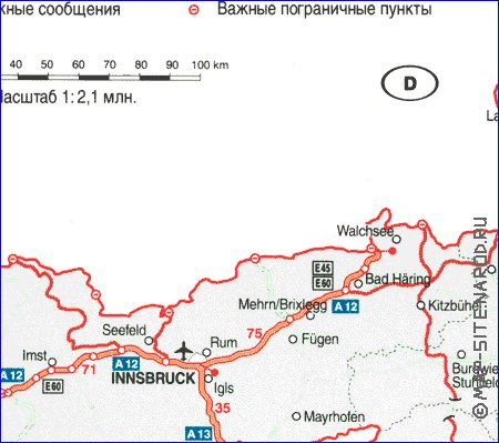 Administratives carte de Autriche en allemand