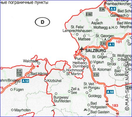 Administratives carte de Autriche en allemand