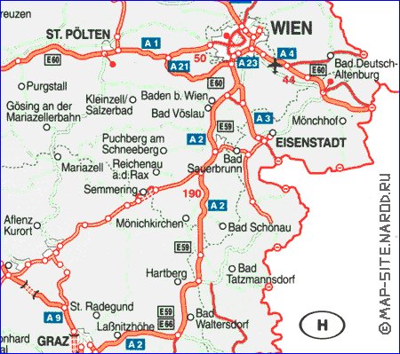 Administratives carte de Autriche en allemand