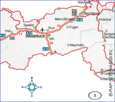 Administratives carte de Autriche en allemand