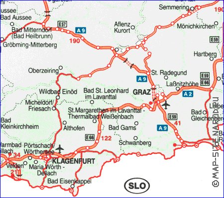 Administratives carte de Autriche en allemand