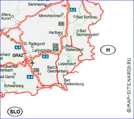 Administratives carte de Autriche en allemand