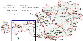 Administratives carte de Autriche en allemand