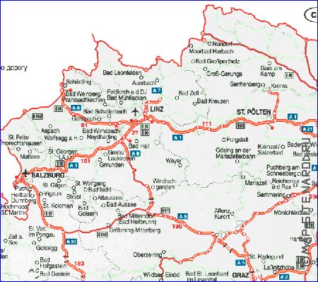 Administratives carte de Autriche en allemand