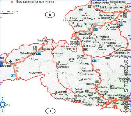 Administratives carte de Autriche en allemand