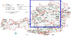 Administratives carte de Autriche en allemand