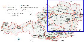 Administratives carte de Autriche en allemand