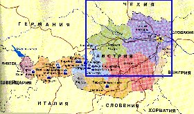 Administrativa mapa de Austria