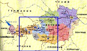 Administrativa mapa de Austria