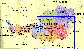 Administrativa mapa de Austria