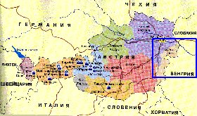Administrativa mapa de Austria