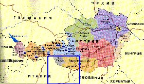 Administrativa mapa de Austria