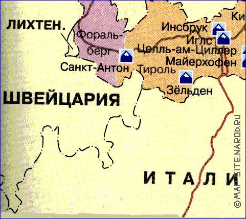 Administrativa mapa de Austria