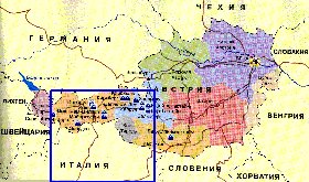 Administrativa mapa de Austria
