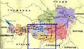 Administrativa mapa de Austria