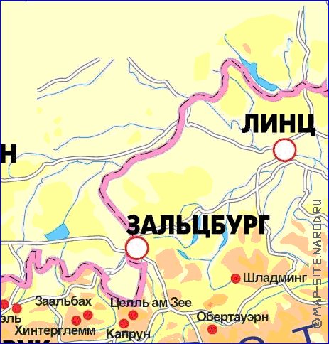 Fisica mapa de Austria