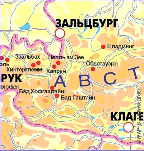 Fisica mapa de Austria