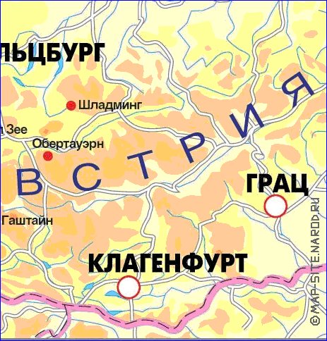 Fisica mapa de Austria