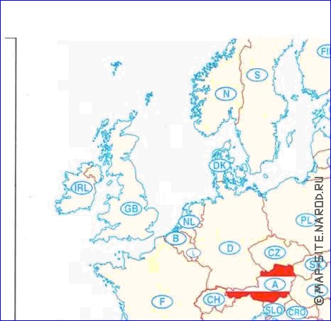 mapa de Austria em alemao