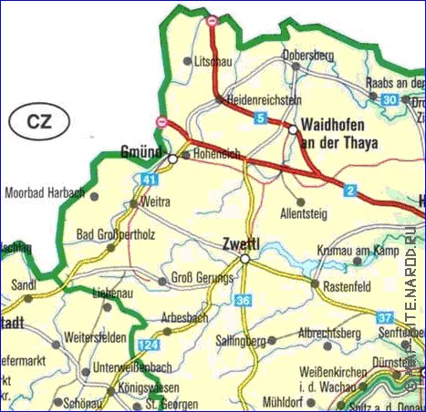 carte de Autriche en allemand