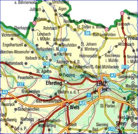 mapa de Austria em alemao