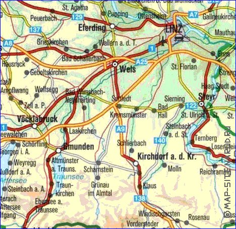 carte de Autriche en allemand