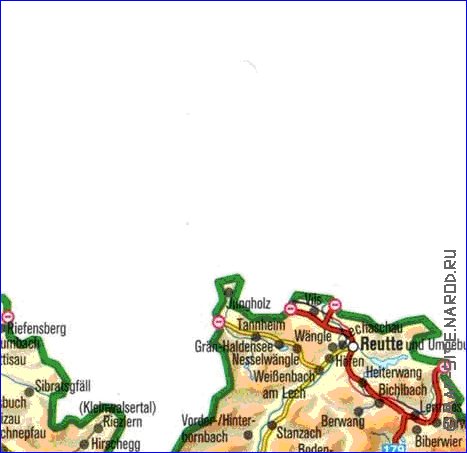 carte de Autriche en allemand