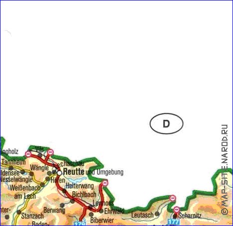 carte de Autriche en allemand