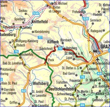 carte de Autriche en allemand