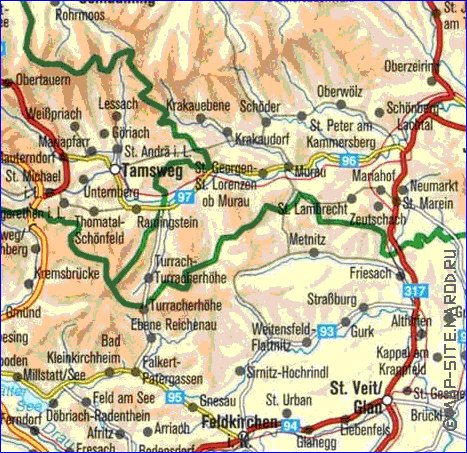 carte de Autriche en allemand