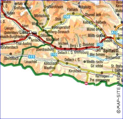 carte de Autriche en allemand