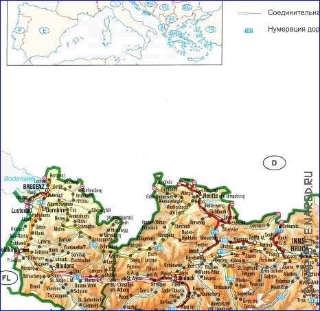 carte de Autriche en allemand