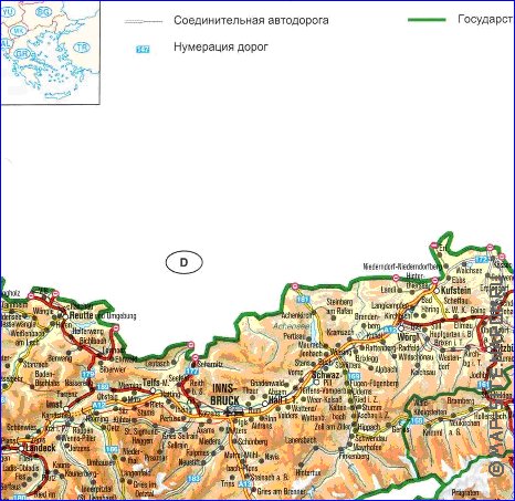 mapa de Austria em alemao