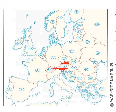 mapa de Austria em alemao