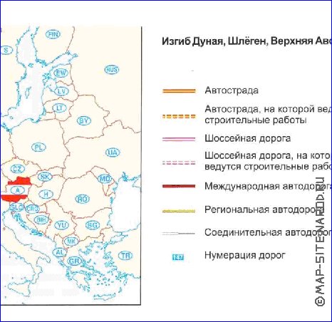 mapa de Austria em alemao