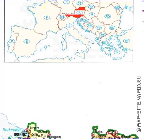 carte de Autriche en allemand