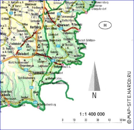 carte de Autriche en allemand