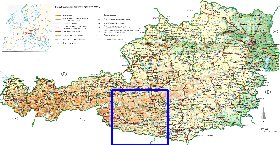 carte de Autriche en allemand