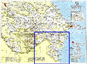 Administratives carte de Azerbaidjan en anglais