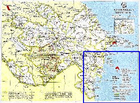 Administratives carte de Azerbaidjan en anglais